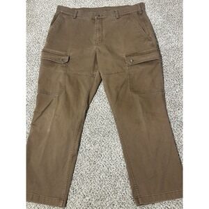 Duluth Trading 40 Grit Pants Mens 38x30 Brown Cotton Cargo Workwear Utility